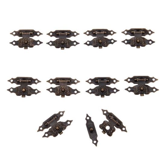 12 Moraillons Antiques Pour Boîtes - Fermoirs Décoratifs Style Rétro Avec Vis | Pour Boîtes à Bijoux Et Cadeaux