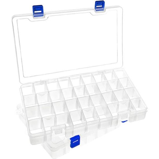SenaiMy 2 Pièces Boite De Rangement Plastique Boite 24 Compartiment