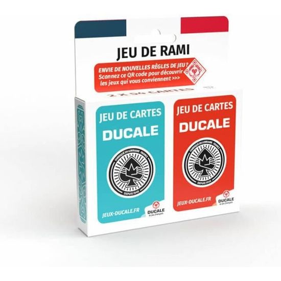 Jeu de Rami - La Ducale - 2x54 cartes - Marron - A partir de 6 ans - Enfant - Mixte