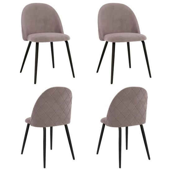 Xinkkau Lot de 4 chaises de salle à manger Scandinave Rose Poudré avec  coussin super qualité - Cdiscount Maison
