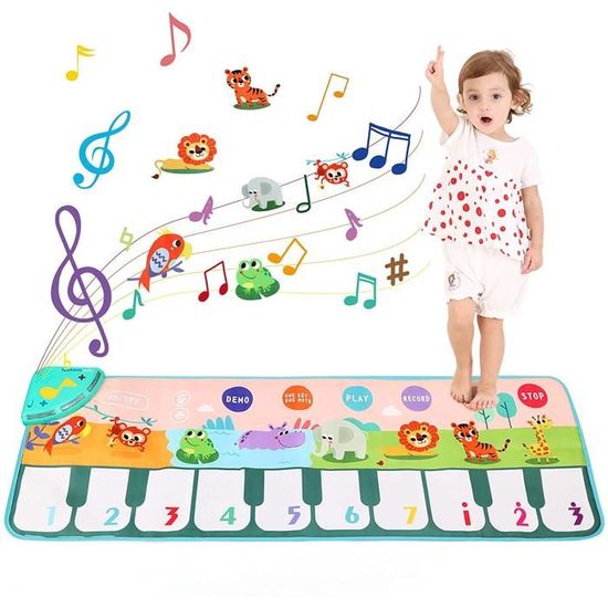 Tapis Piano Bébé Musical Avec 7 Animaux, 9 Chansons Et 9 Clés - Jouet Éducatif Pour Bébé 1 2 3 4 5 Ans, Cadeau Parfait