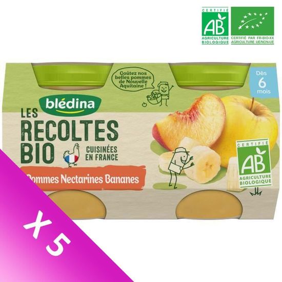Blédina Les Récoltes Bio, Petits pots pour bébé bio Dès 6 mois