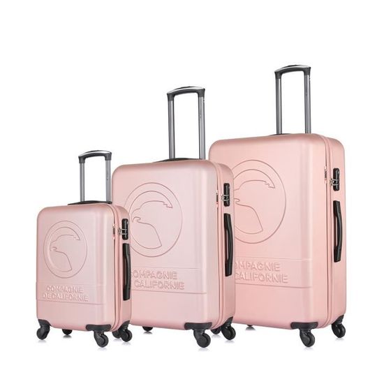 COMPAGNIE DE CALIFORNIE - Ensemble de 3 valises à roulettes rose gold - cc-t243 rose gold