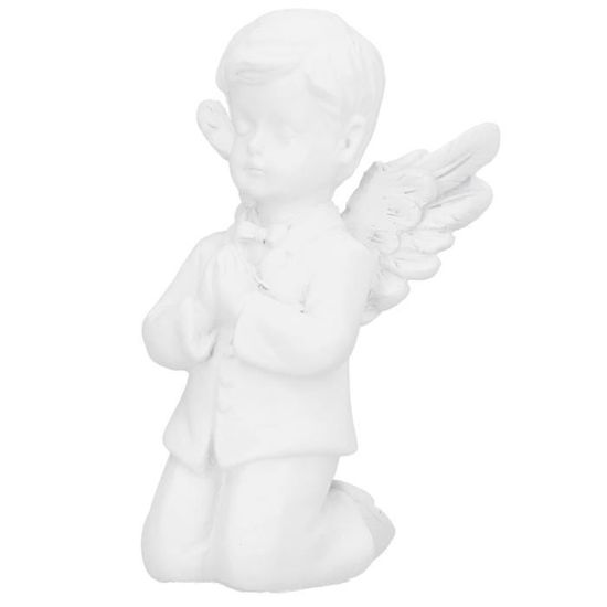 Cuque Statue d'ange en résine Statue d'ange mignon Mini Figurine en résine synthétique Sculpture décoration de chambre de bureau