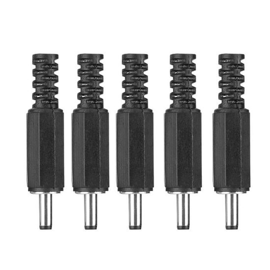 5 Connecteurs DC Mâle 6,3 X 3,0 Mm - Adaptateur Alimentation Pour Caméra CCTV, PC, Routeur - Lot De 5 Pièces