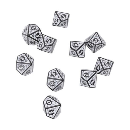 Lot De 5 Dés à 6 Faces En Forme De Cœur – Alliage De Zinc, Vert Antique, Pour Jeux De Société, KTV, Cadeau