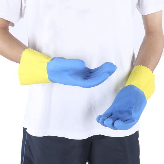 Gants De Travail En Latex Réutilisables - Lot De 12 Paires - Résistants Aux Produits Chimiques Et Alimentaires - Taille 6 - 4