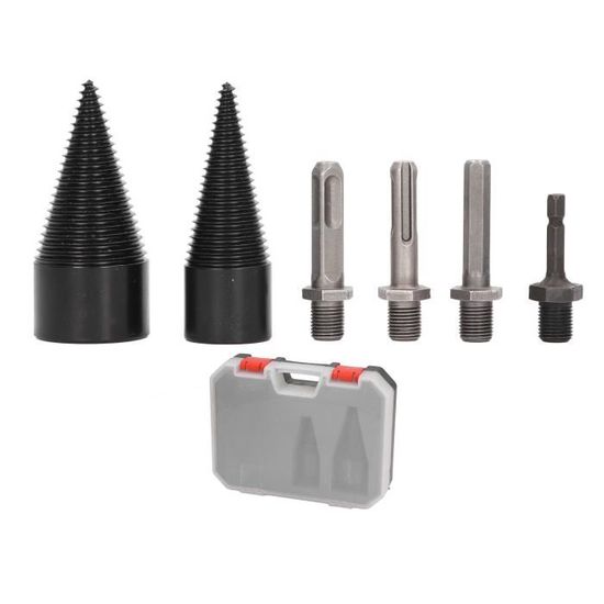 Foret Fendeur à Bois 42mm - Pour Perceuse - 3 Poignées Incluses - Ideal Bûches Chêne, Noyer