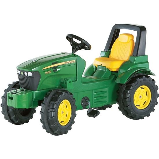 Tracteur à pédales enfant JOHN DEERE 7930 Rolly FarmTrac Premium - Jaune et vert