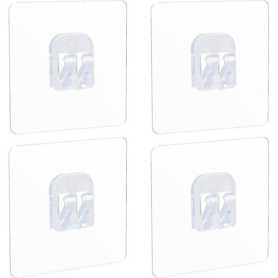 Lot De 4 Crochets Adhésifs Pour étagère Douche – Sans Perçage – Support 5 Kg – Pour Carrelage, Verre, Métal