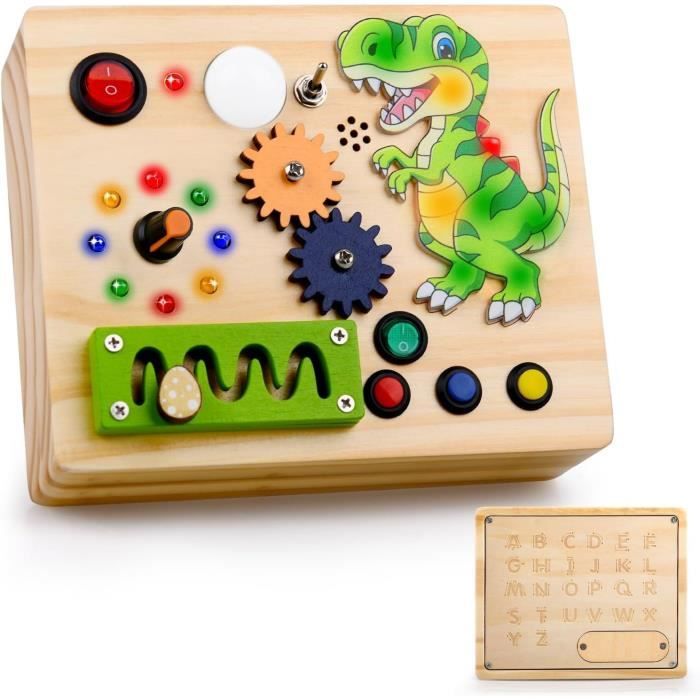 Montessori Busy Board En Bois, Bricolage Bébé Rainmaker Jouet, Baton De