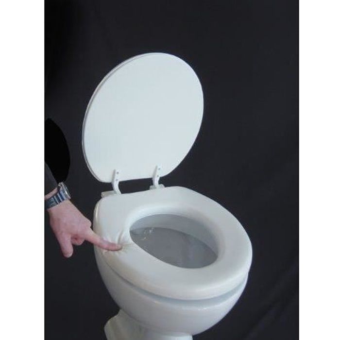 Siège de toilette rembourré couleur blanc