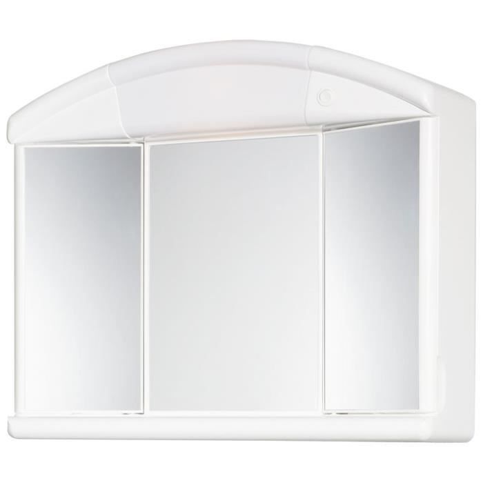 ALLIBERT Armoire de toilette NATY - 2 portes + 1 miroir centrale