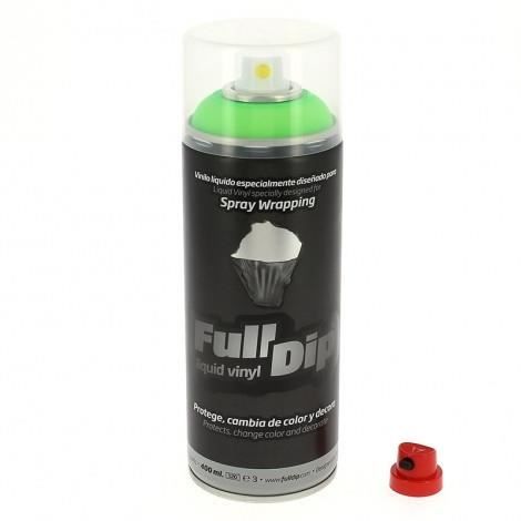 Peinture élastomère en spray Full dip 400ml - Finition vert fluo