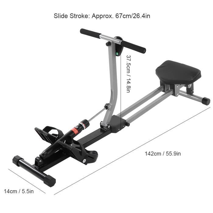 Rangée assise de rameur d'intérieur d'équipement de forme aérobie de machine à ramer pour les sports cardio de gymnase à domicile -X