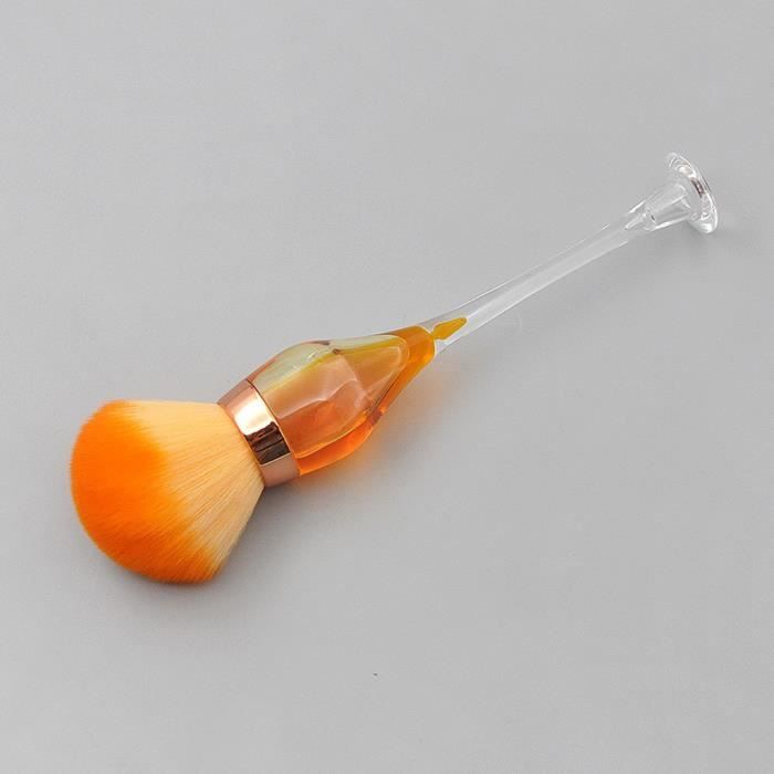 【Accessoires de nettoyage】Outils de maquillage professionnels de brosse de maquillage de verre de vin rouge simple pour le visage