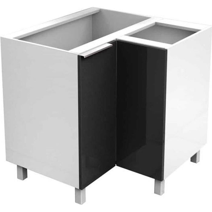 Meuble angle bas - 90cm - Noir