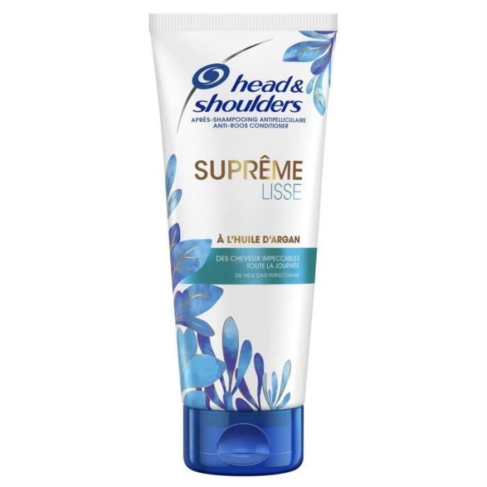 Head & Shoulders Après-Shampooing Antipelliculaire Suprême Lisse à l’Huile d’Argan 220ml (lot de 4)