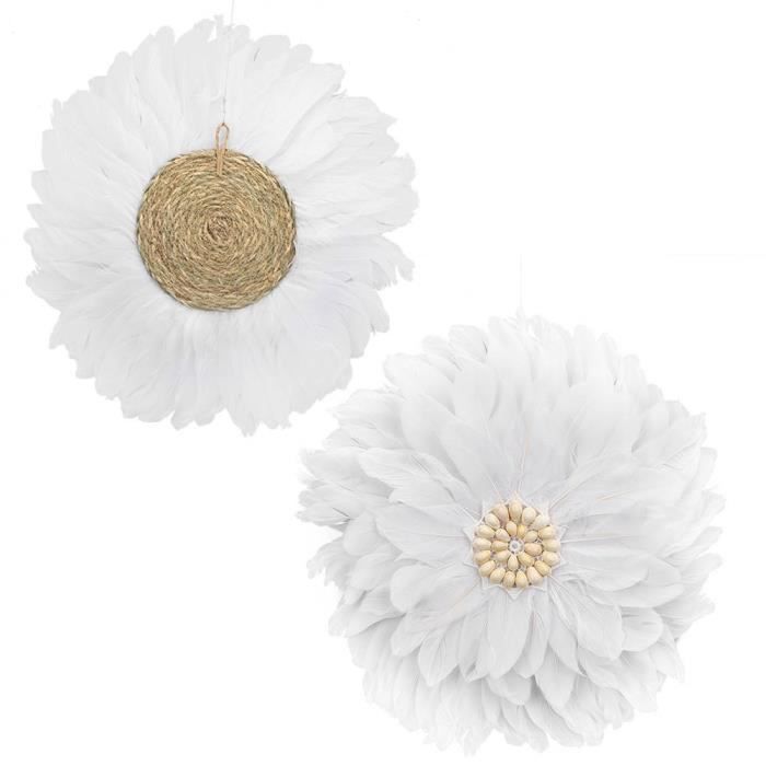HURRISE plume de décoration d'intérieur Plume tissée à la main plume blanche décoration murale bricolage accessoires de tir