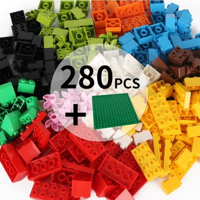 Jeux Jouets D'Assemblage enfant 280 pièces bloc de bois +plaque de base blocs de construction de grosses particules L'intelligence