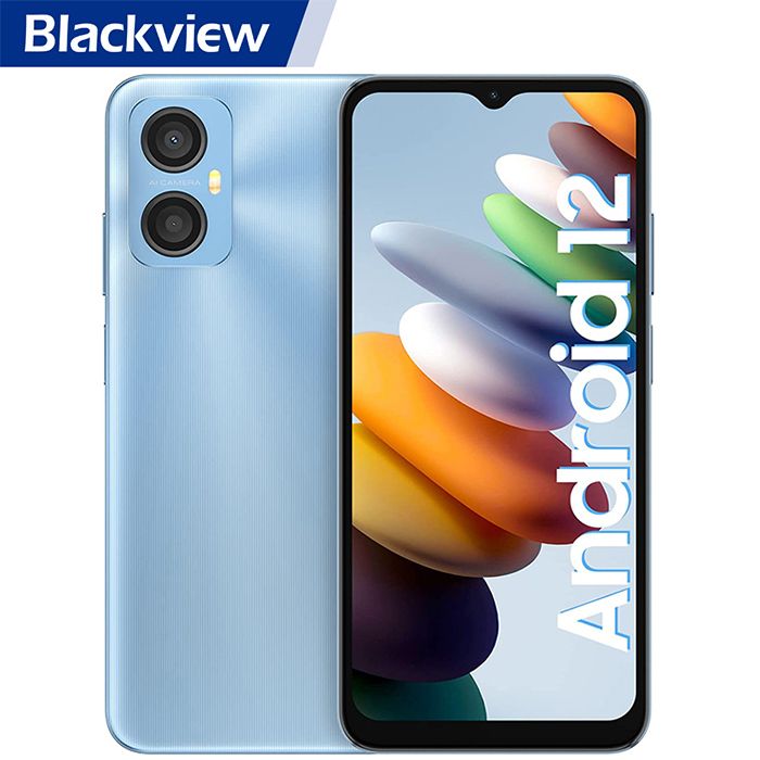 Smartphone 4G Pas cher BLACKVIEW A80 PLUS 4Go RAM 64Go ROM 6.49'' Écran Android 10 Octa Core Téléphone portable Débloqué - Bleu