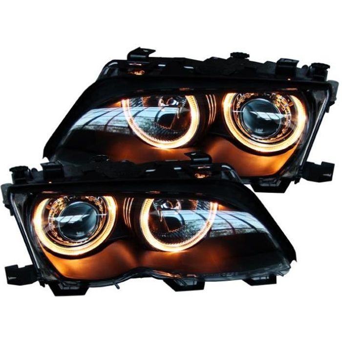 PHARES ANGEL EYES NOIRS BMW E46 BERLINE TOURING…