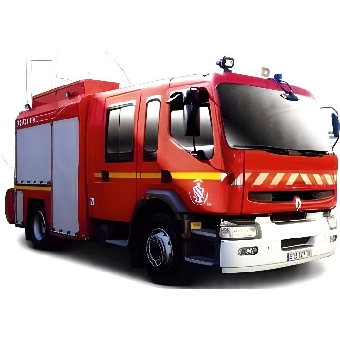 BBURAGO Véhicule de Pompier Renault Premium en métal à l'échelle 1/55ème