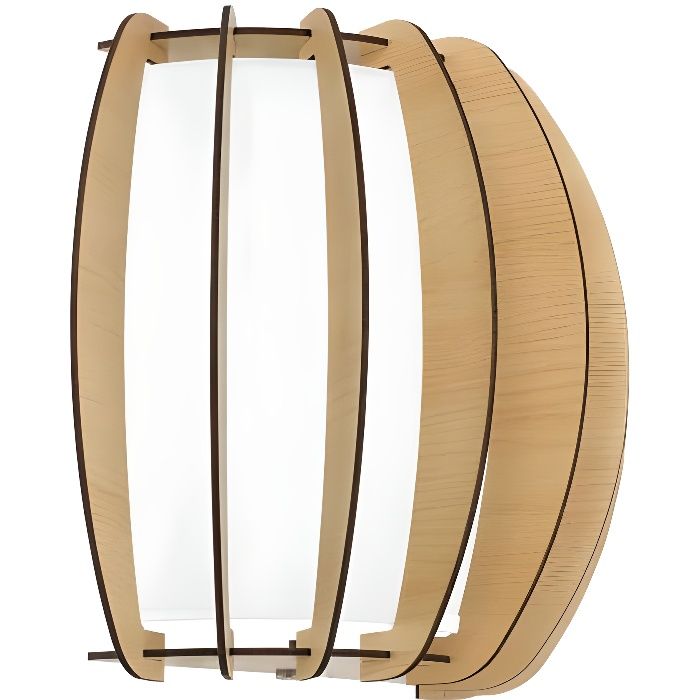 Applique murale en bois et verre hauteur 25cm STELLATO - Bois naturel