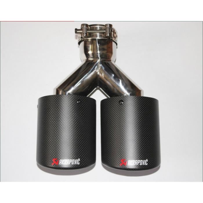 63mm / 101mm double fibre de carbone + embout d'échappement universel universel en acier inoxydable Double embout pour bmw benz vw