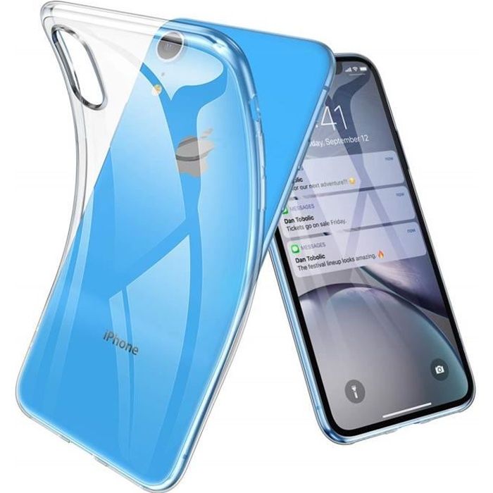 Coque iPhone XR Transparente Antichocs Anti-jaunissement Anti-traces