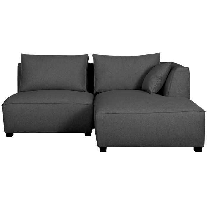Miliboo - Canapé d'angle modulable gris anthracite 2 éléments PLURIEL
