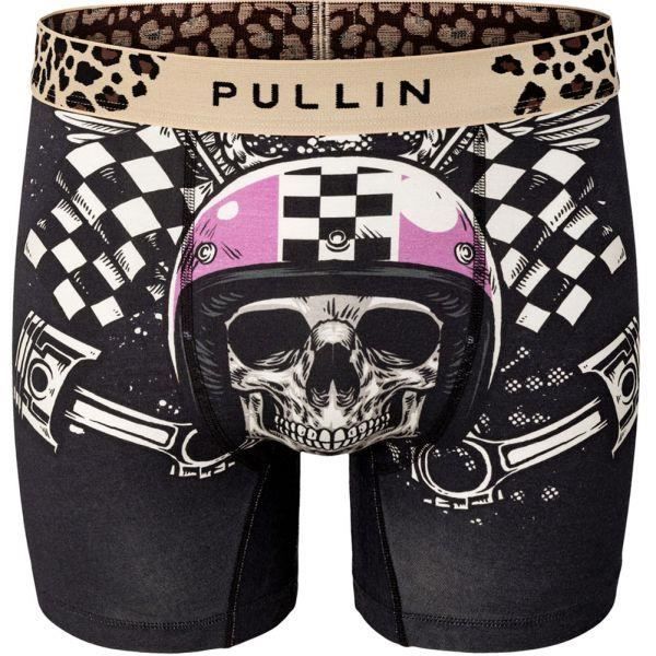 PULL IN Boxer Long Homme Coton Bio HELMETSKULL Noir Beige