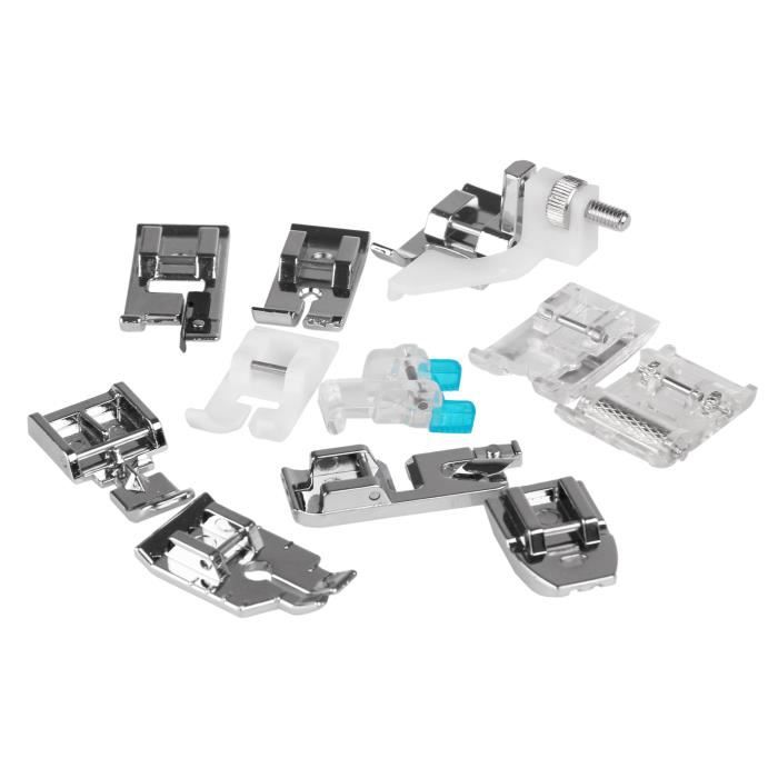 11pcs Pied de biche multifonction pour coudre pied presseur pour machines à coudre domestiques
