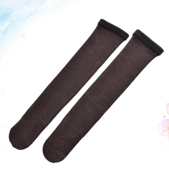 1 Pair Women Cotton Stocking Stylish Color Cold Protection Socks Long Tube Lady for Autumn ABATTANT WC - REHAUSSEUR WC