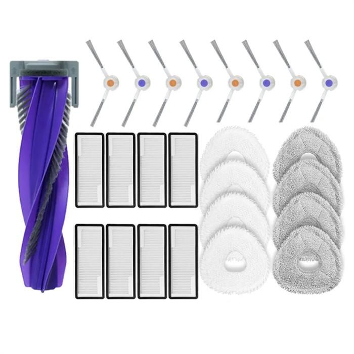 DianSung Accessori per Narwal Freo X Ultra / J4 / J4 Lite aspirapolvere robot di ricambio, spazzole principale + 4 Panni + 2sacchetti + 2 filtri + 4spazzole laterali