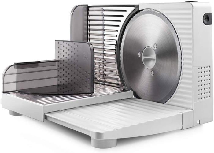 Trancheuse électrique Little Balance Easy Cut Céramique – Tranche Jambon, Viande, Fromage Et Plus, Lame Céramique Anti-adhésive, épaisseur Réglable 0-15 Mm, 200W – Pratique Et Facile à Nettoyer