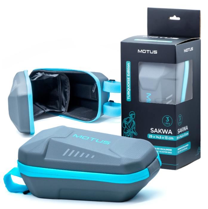 Motus Sacoche Vélo 3L Turquoise Sac étanche et spacieux pour guidon de trottinette capacité de 3L