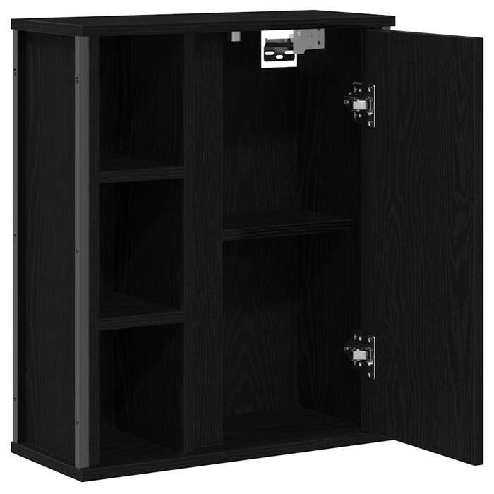 Promotion mai * Armoire murale de salle de bain - Meuble murale miroir chêne noir 50x21x60 cm EU2493861902