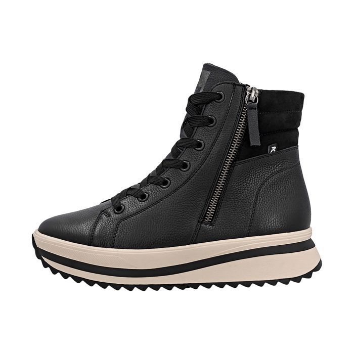 Rieker Basket Montante Cuir Rieker Castor - Noir