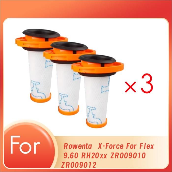 Lot De 3 Filtres Pour Aspirateur X-Force Flex 9.60 – Lavables, Réutilisables – Compatible Allergy, Animal - 3