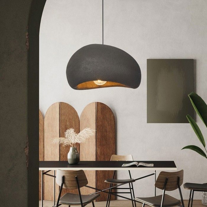 Suspension luminaire - SMOTOP - Noir - Mousse Ø30 cm - 1x E27 (60W max)