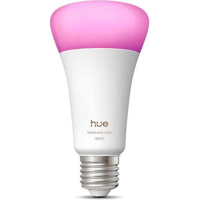 Ampoule LED connectée A67 - PHILIPS HUE - Lumière blanche chaude - Culot E27 - 118W - 1000-2000k - 1600 lumens