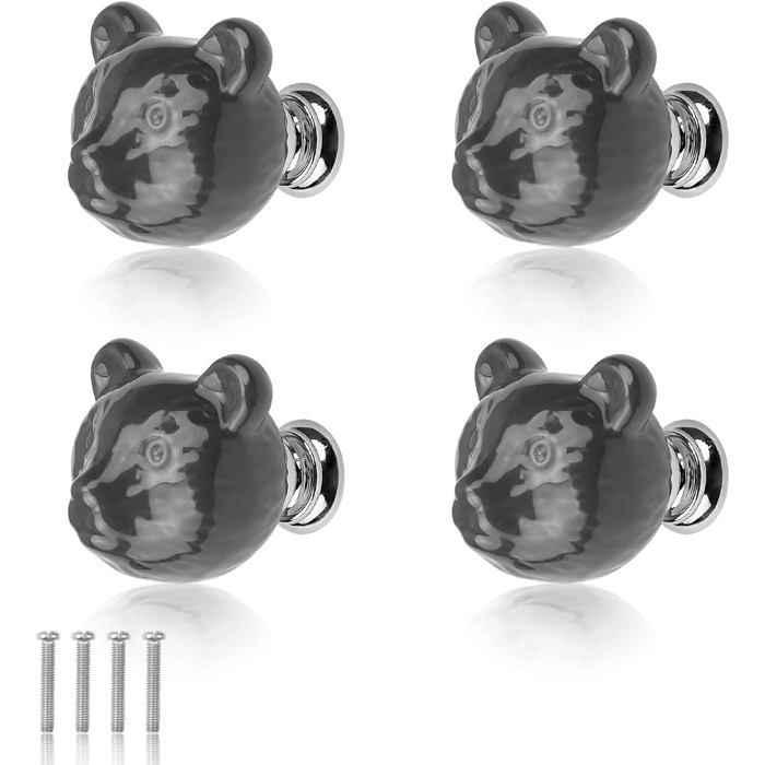 Poignée de Meuble en Céramique Bouton de Porte de Dessin Animé Bouton de Meuble pour Commode Placard Armoire Table de Chevet