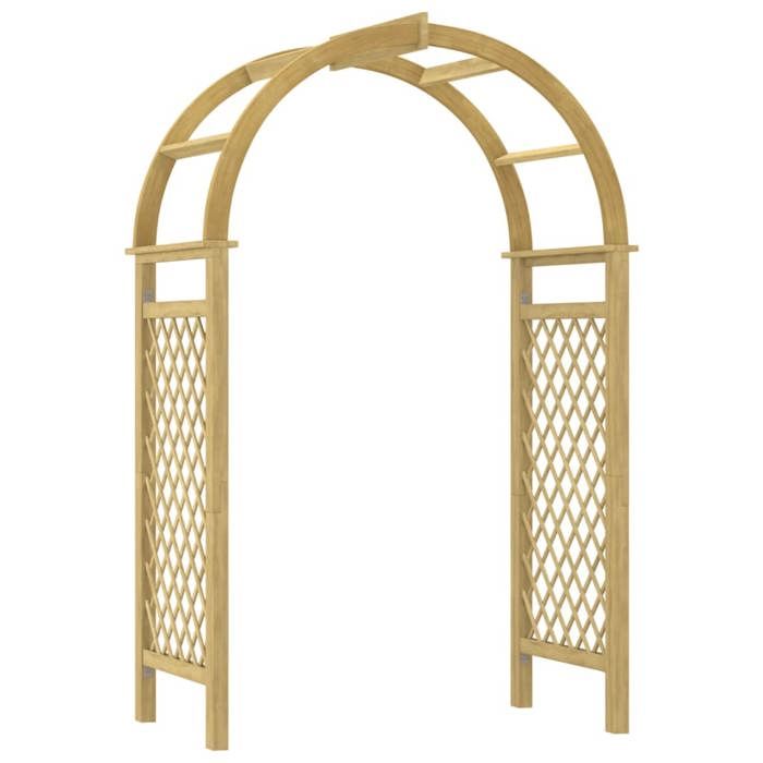 Arche avec treillis en bois - JILL - 141x97x243 cm - Bois de pin massif - Imprégné de vert