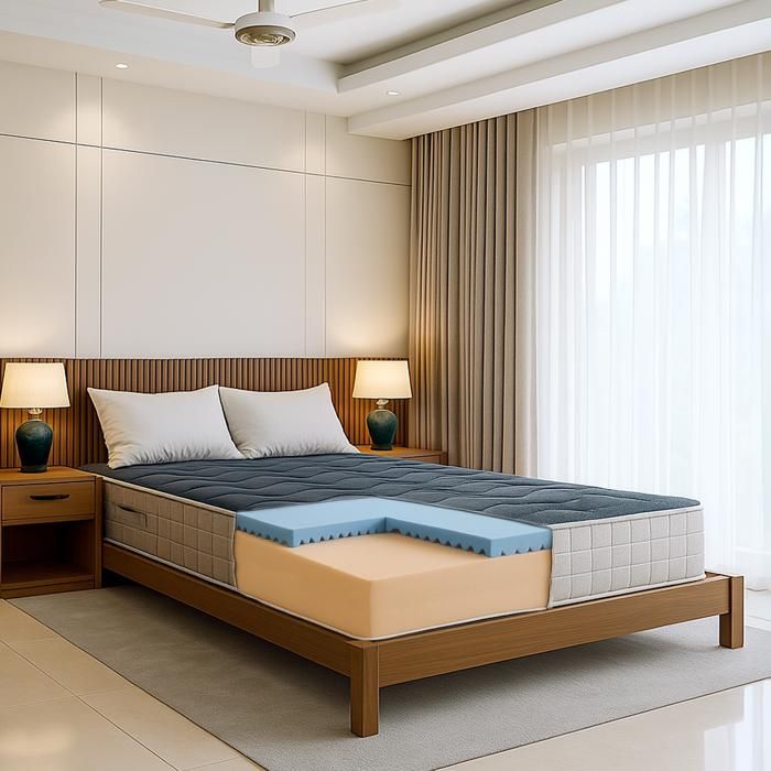 The White Stone Matelas 160 x 200 cm Mémoire de Forme 9 Zones 25 cm Orthopédique et Hypoallergénique Housse Antibactérienne