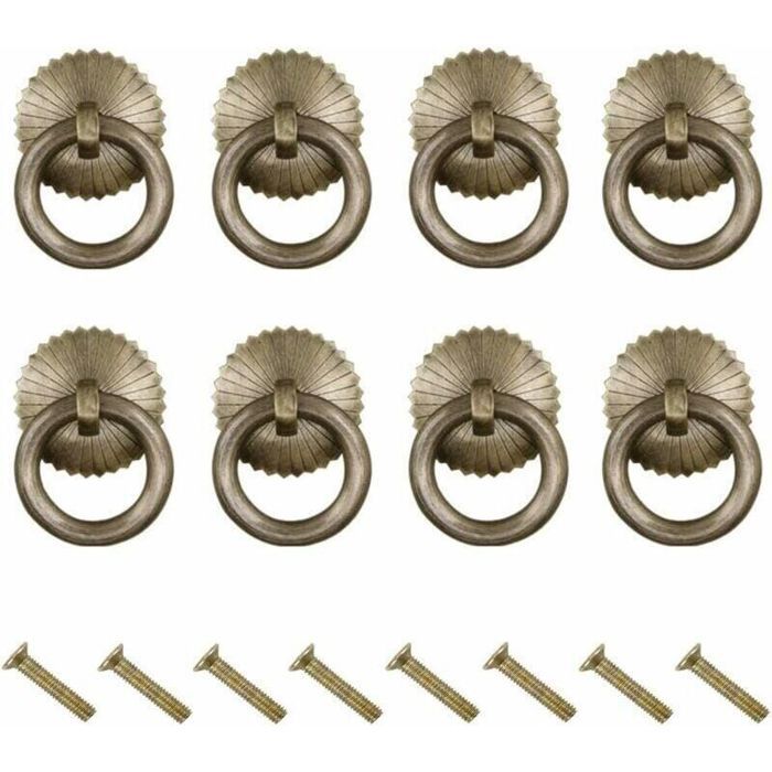 Poignée Meuble 8 Pièces Boutons de Porte Bouton de Porte Cuisine Poignées de Tirage Antique Poignée de Tiroir Vintage avec