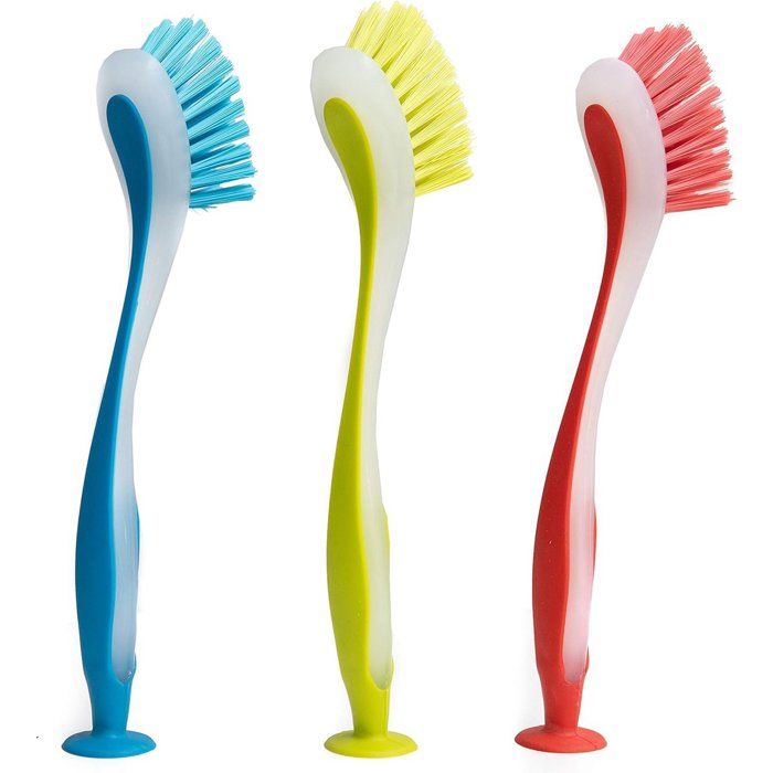 Brosses nettoyage multi-usages sols/murs/carrelage avec manche long/ventouse cuisine