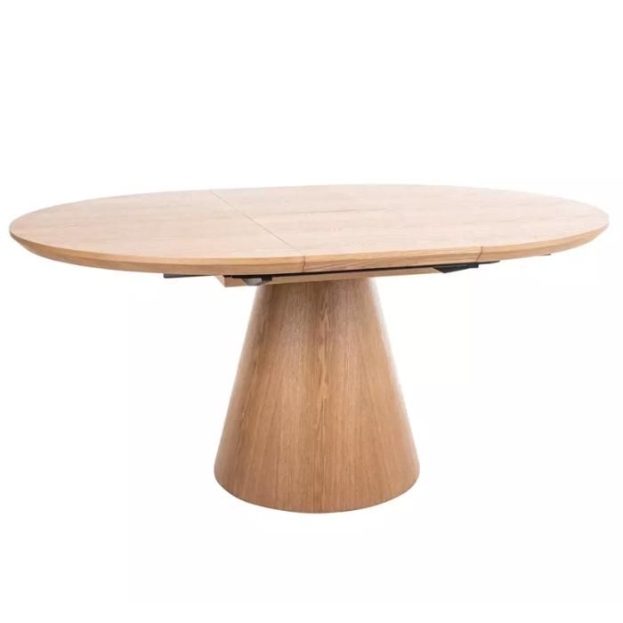 Table Ronde - Meubles&Design - Table ronde extensible de 120 cm chêne naturel avec pied en chêne NOYT Table Ronde - Meubles&Design - Table ronde extensible de 120 cm chêne naturel avec pied en chêne NOYT