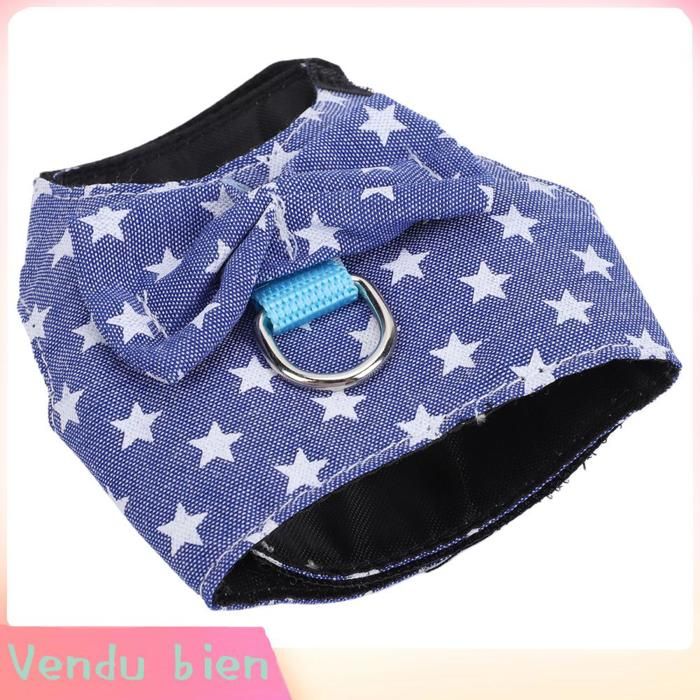 Garosa ensemble harnais et laisse pour furet Ensemble harnais et laisse pour animalerie jouet Motif étoile de couleur bleue M