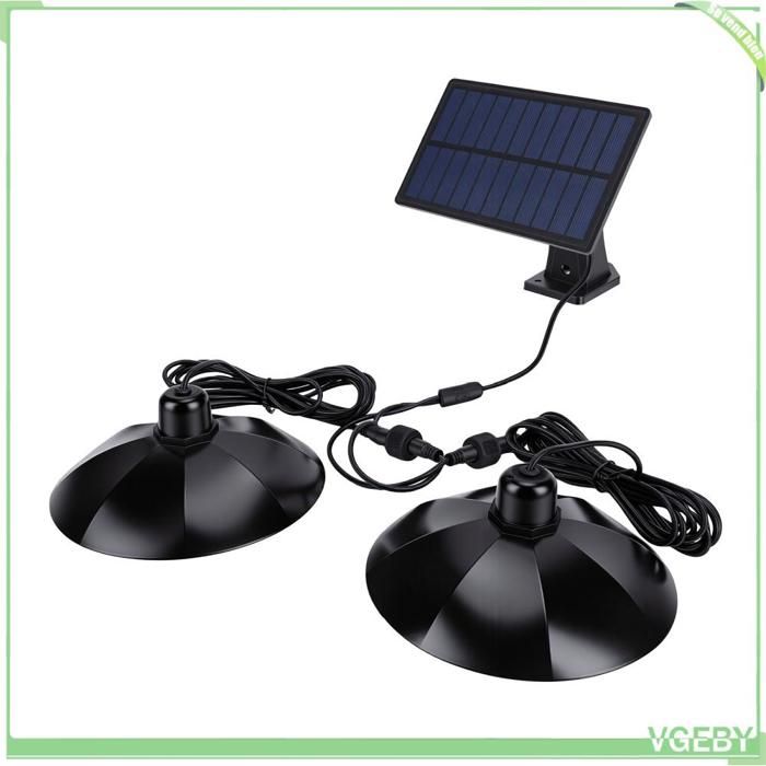 Lampe solaire pour hangar - FAFEICY - Lot de 2 - 10W - Télécommande - Résistante aux intempéries